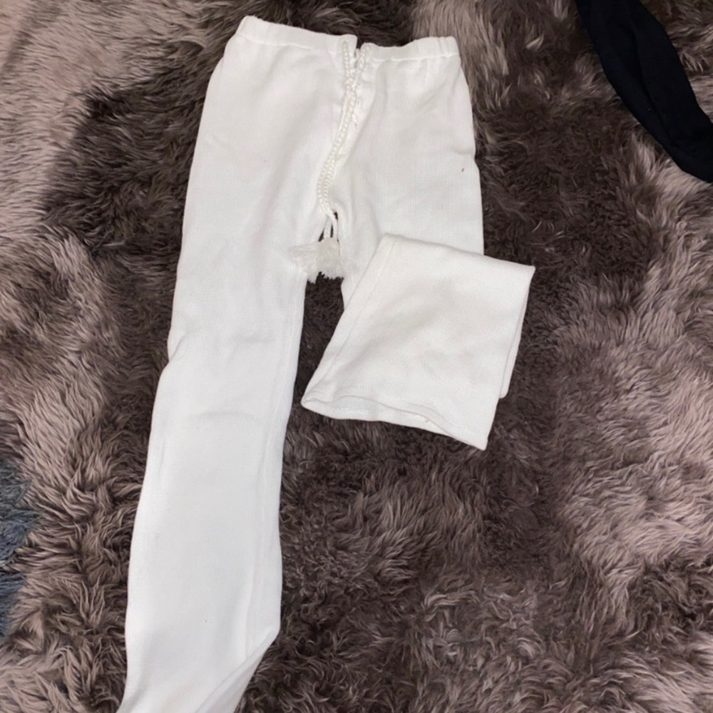 Knit white pants